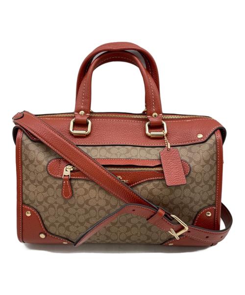 COACH（コーチ）COACH (コーチ) 2WAY ボストン カーキ/テラコッタの古着・服飾アイテム