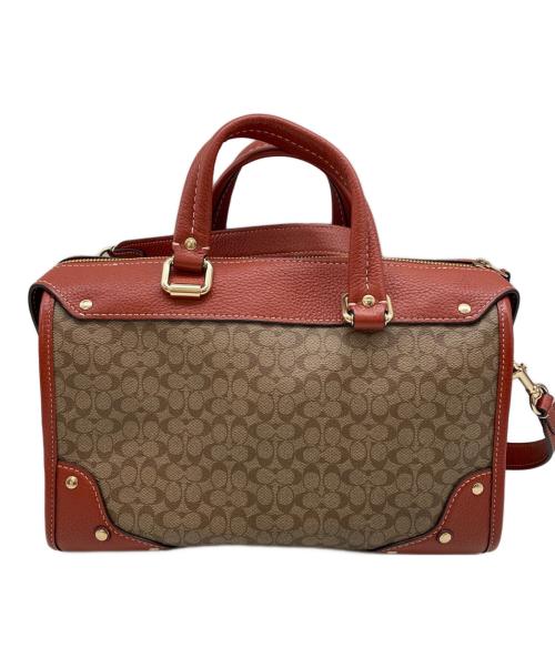 COACH（コーチ）COACH (コーチ) 2WAY ボストン カーキ/テラコッタの古着・服飾アイテム