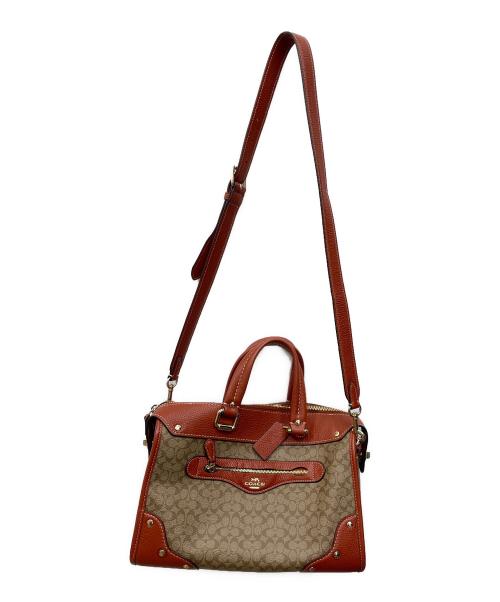 COACH（コーチ）COACH (コーチ) 2WAY ボストン カーキ/テラコッタの古着・服飾アイテム