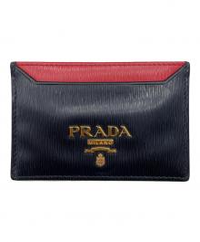 PRADA（プラダ）の古着「カードケース」｜ブラック×レッド