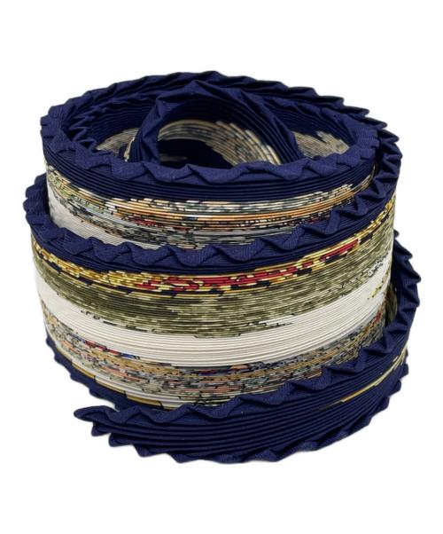 HERMES（エルメス）HERMES (エルメス) プリーツスカーフ ネイビーの古着・服飾アイテム