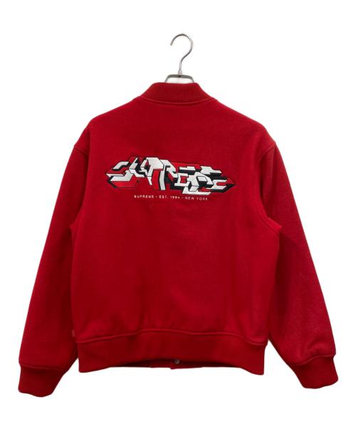 SUPREME（シュプリーム）SUPREME (シュプリーム) Delta Logo Varsity Jacket レッド サイズ:Mの古着・服飾アイテム