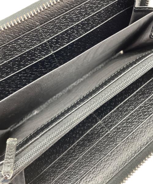 GUCCI（グッチ）GUCCI (グッチ) ラウンドファスナー長財布 ブラックの古着・服飾アイテム