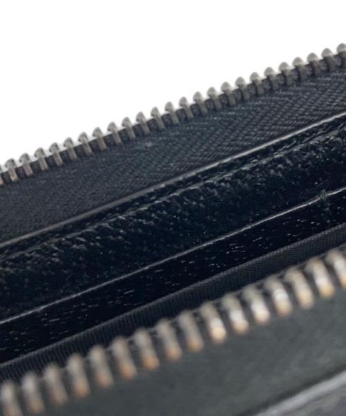 GUCCI（グッチ）GUCCI (グッチ) ラウンドファスナー長財布 ブラックの古着・服飾アイテム