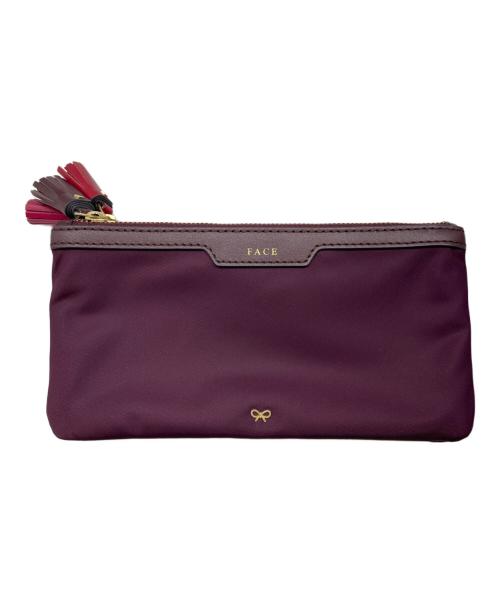 ANYA HINDMARCH（アニヤ・ハインドマーチ）ANYA HINDMARCH (アニヤハインドマーチ) マルチポーチ ピンク×パープルの古着・服飾アイテム