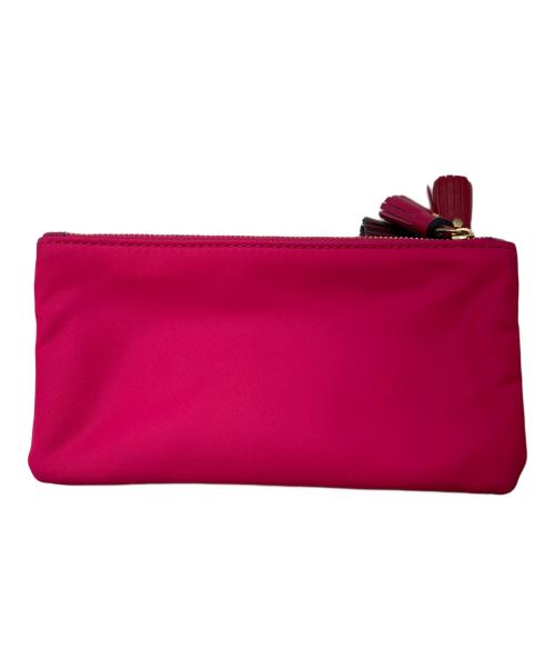 ANYA HINDMARCH（アニヤ・ハインドマーチ）ANYA HINDMARCH (アニヤハインドマーチ) マルチポーチ ピンク×パープルの古着・服飾アイテム