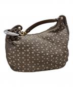 JIMMY CHOOジミーチュウ）の古着「スタッズショルダーバッグ」｜ベージュ