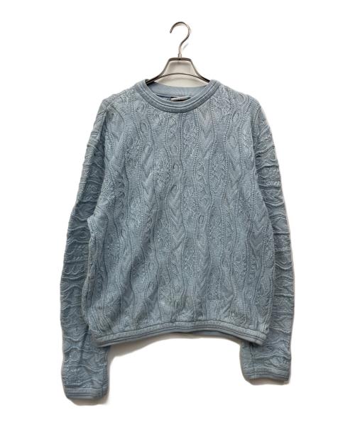 Coogi（クージー）Coogi (クージー) 3Dニット スカイブルー サイズ:3XLの古着・服飾アイテム