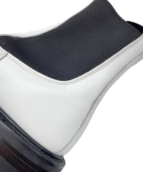 Tricker's（トリッカーズ）Tricker's (トリッカーズ) サイドゴアブーツ ホワイト×ブラック サイズ:41/2-4の古着・服飾アイテム