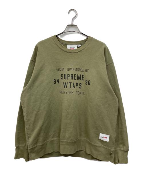 SUPREME（シュプリーム）SUPREME (シュプリーム) WTAPS (ダブルタップス) クルーネックスウェット グリーン サイズ:XLARGEの古着・服飾アイテム