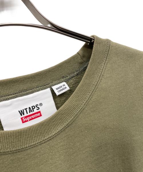SUPREME（シュプリーム）SUPREME (シュプリーム) WTAPS (ダブルタップス) クルーネックスウェット グリーン サイズ:XLARGEの古着・服飾アイテム