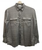 SOFTHYPHENソフトハイフン）の古着「チェックシャツ」｜グレー