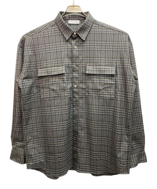 SOFTHYPHEN（ソフトハイフン）SOFTHYPHEN (ソフトハイフン) チェックシャツ グレー サイズ:3の古着・服飾アイテム