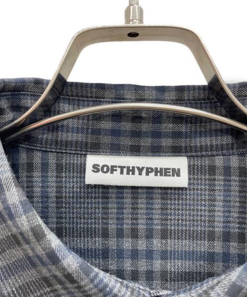 SOFTHYPHEN（ソフトハイフン）SOFTHYPHEN (ソフトハイフン) チェックシャツ グレー サイズ:3の古着・服飾アイテム