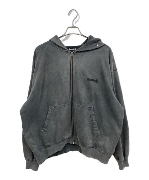 SUPPLIER（サプライヤー）SUPPLIER (サプライヤー) ジップパーカー ブラック サイズ:Mの古着・服飾アイテム