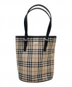 BURBERRY BLUE LABELバーバリーロンドンブルーレーベル）の古着「ハンドバッグ」｜ベージュ