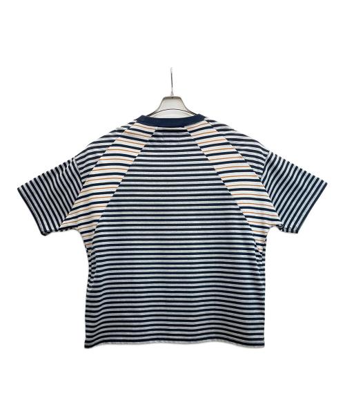 THE NORTHFACE PURPLELABEL（ザ・ノースフェイス パープルレーベル）THE NORTHFACE PURPLELABEL (ザ・ノースフェイス パープルレーベル) PURPLE LABEL COOLMAX® St. Jersey Trail H/S Tee グレー×ネイビー サイズ:Lの古着・服飾アイテム