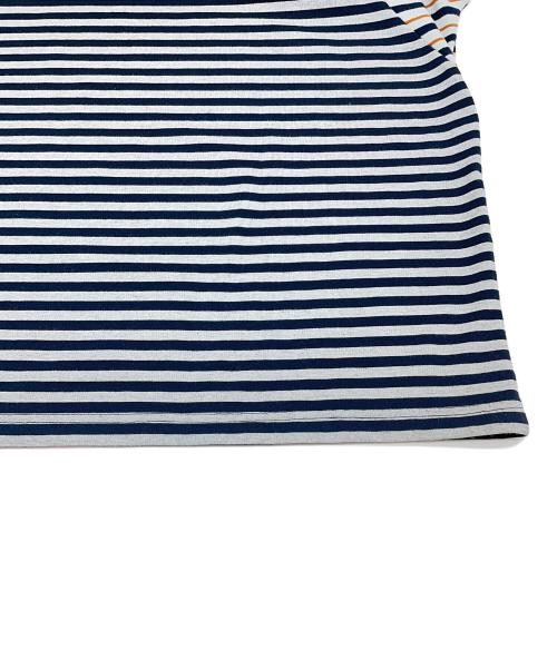 THE NORTHFACE PURPLELABEL（ザ・ノースフェイス パープルレーベル）THE NORTHFACE PURPLELABEL (ザ・ノースフェイス パープルレーベル) PURPLE LABEL COOLMAX® St. Jersey Trail H/S Tee グレー×ネイビー サイズ:Lの古着・服飾アイテム