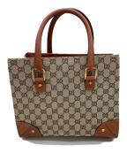GUCCIグッチ）の古着「トートバッグ」｜ベージュ×ブラウン