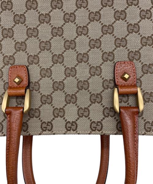 GUCCI（グッチ）GUCCI (グッチ) トートバッグ ベージュ×ブラウンの古着・服飾アイテム