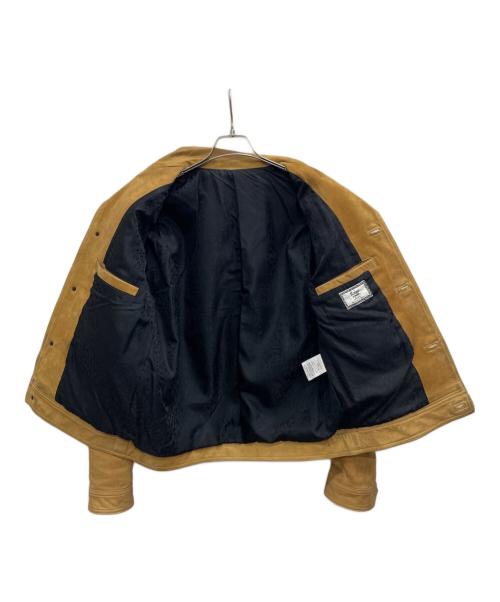 Rags McGREGOR（ラグスマックレガー）Rags McGREGOR (ラグスマックレガー) レザージャケット ベージュ サイズ:Lの古着・服飾アイテム