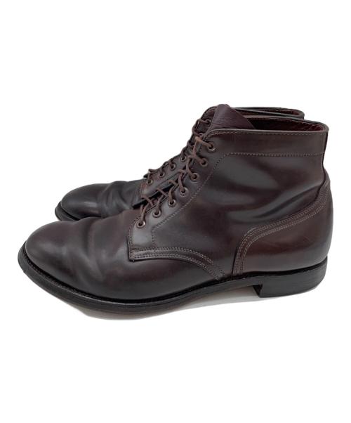 なし（ナシ）なし (ナシ) レースアップブーツ ブラウン サイズ:91/2の古着・服飾アイテム