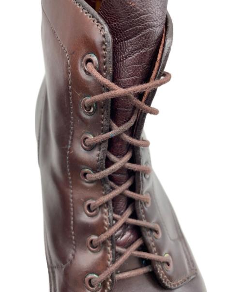 なし（ナシ）なし (ナシ) レースアップブーツ ブラウン サイズ:91/2の古着・服飾アイテム
