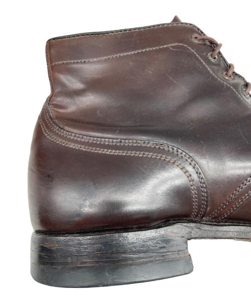 なし（ナシ）なし (ナシ) レースアップブーツ ブラウン サイズ:91/2の古着・服飾アイテム