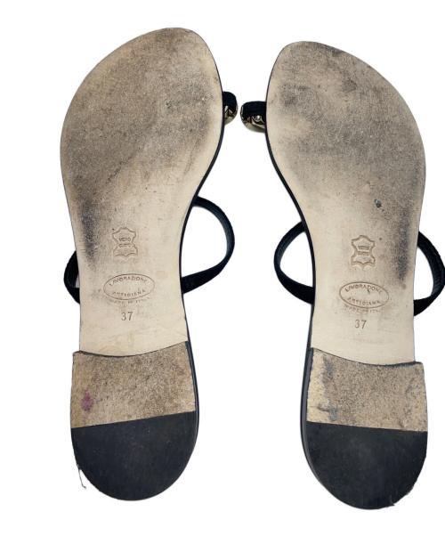 il Sandalo of Capri（イル・サンダロ・オブ・カプリ）il Sandalo of Capri (イル・サンダロ・オブ・カプリ) サンダル ブラック サイズ:37の古着・服飾アイテム