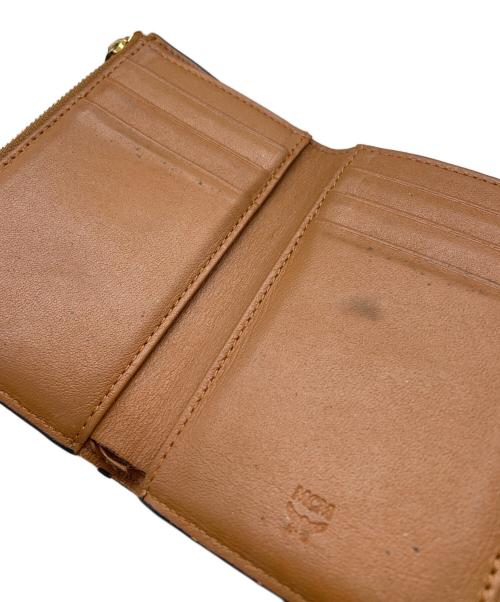 MCM（エムシーエム）MCM (エムシーエム) 3つ折り財布 ブラウン×ブラックの古着・服飾アイテム