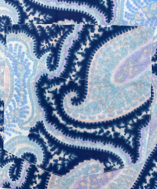 ETRO（エトロ）ETRO (エトロ) 半袖シャツ ブルー サイズ:40の古着・服飾アイテム