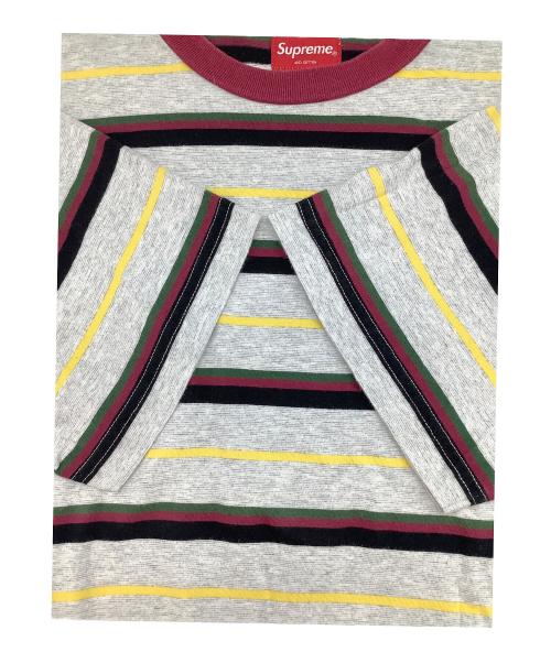 SUPREME（シュプリーム）SUPREME (シュプリーム) ボーダーTシャツ グレー サイズ:Sの古着・服飾アイテム