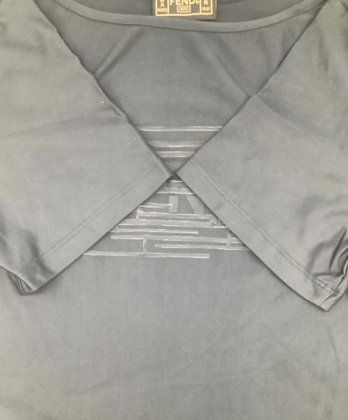 FENDI JEANS（フェンディ ジーンズ）FENDI JEANS (フェンディ ジーンズ) 半袖カットソー ネイビー サイズ:40の古着・服飾アイテム