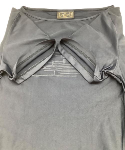 FENDI JEANS（フェンディ ジーンズ）FENDI JEANS (フェンディ ジーンズ) 半袖カットソー ネイビー サイズ:40の古着・服飾アイテム