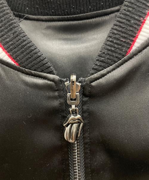 JACKROSE（ジャックローズ）JACKROSE (ジャックローズ) THE ROLLING STONES (ザ ローリングストーンズ) リバーシブルブルゾン ブラック サイズ:5の古着・服飾アイテム