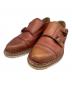 PARABOOT（パラブーツ）の古着「ダブルモンクストラップシューズ」｜ブラウン