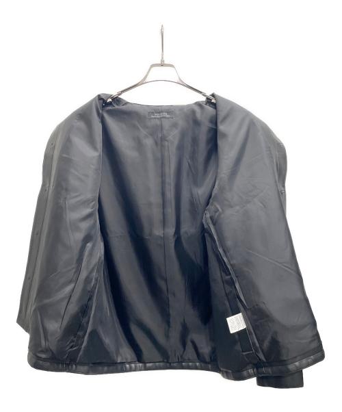 nano・universe（ナノ・ユニバース）nano・universe (ナノ・ユニバース) フェイクレザージャケット ブラック サイズ:Lの古着・服飾アイテム