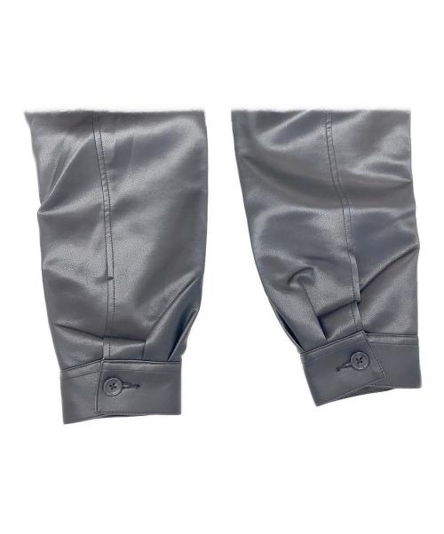 nano・universe（ナノ・ユニバース）nano・universe (ナノ・ユニバース) フェイクレザージャケット ブラック サイズ:Lの古着・服飾アイテム