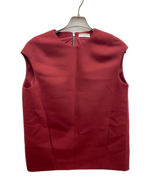 BALENCIAGA（バレンシアガ）BALENCIAGA (バレンシアガ) ノースリーブブラウス レッド サイズ:36の古着・服飾アイテム