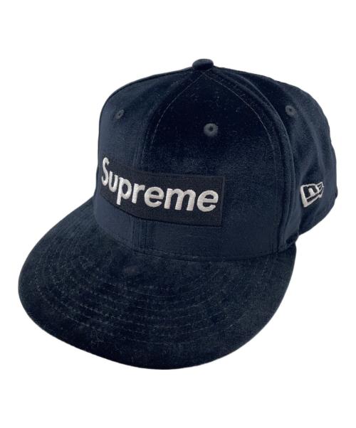 New Era（ニューエラ）New Era (ニューエラ) SUPREME (シュプリーム) ベロアキャップ ブラックの古着・服飾アイテム