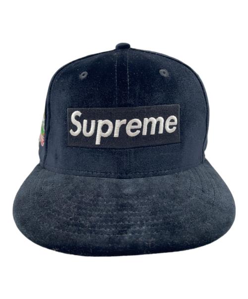 New Era（ニューエラ）New Era (ニューエラ) SUPREME (シュプリーム) ベロアキャップ ブラックの古着・服飾アイテム