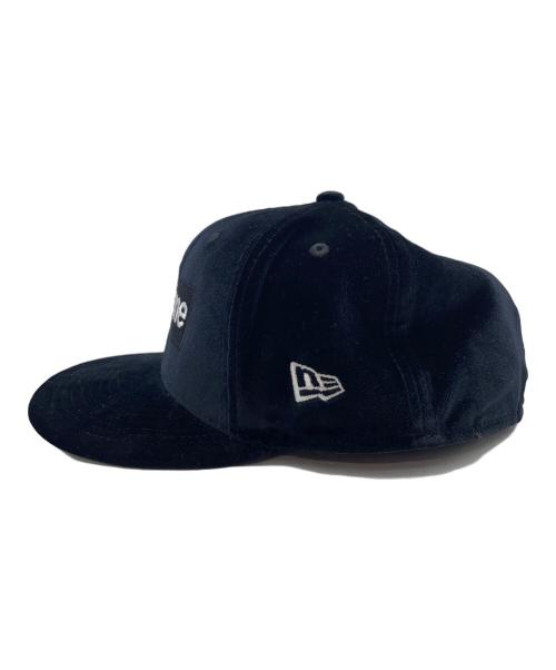 New Era（ニューエラ）New Era (ニューエラ) SUPREME (シュプリーム) ベロアキャップ ブラックの古着・服飾アイテム