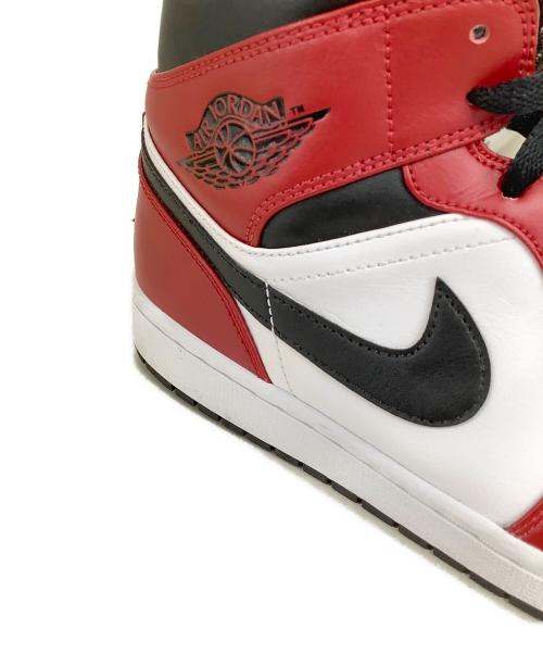 NIKE（ナイキ）NIKE (ナイキ) AIR JORDAN 1 MID CHICAGO BLACK TOE black/blk-gym red レッド×ホワイト サイズ:US10.5の古着・服飾アイテム