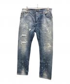 DOLCE & GABBANAドルチェ＆ガッバーナ）の古着「クラッシュリペアデニムパンツ」｜インディゴ