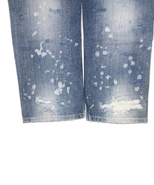 DOLCE & GABBANA（ドルチェ＆ガッバーナ）DOLCE & GABBANA (ドルチェ＆ガッバーナ) クラッシュリペアデニムパンツ インディゴ サイズ:54の古着・服飾アイテム