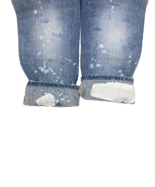 DOLCE & GABBANA（ドルチェ＆ガッバーナ）DOLCE & GABBANA (ドルチェ＆ガッバーナ) クラッシュリペアデニムパンツ インディゴ サイズ:54の古着・服飾アイテム