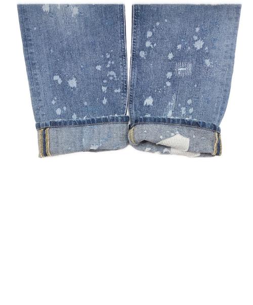 DOLCE & GABBANA（ドルチェ＆ガッバーナ）DOLCE & GABBANA (ドルチェ＆ガッバーナ) クラッシュリペアデニムパンツ インディゴ サイズ:54の古着・服飾アイテム