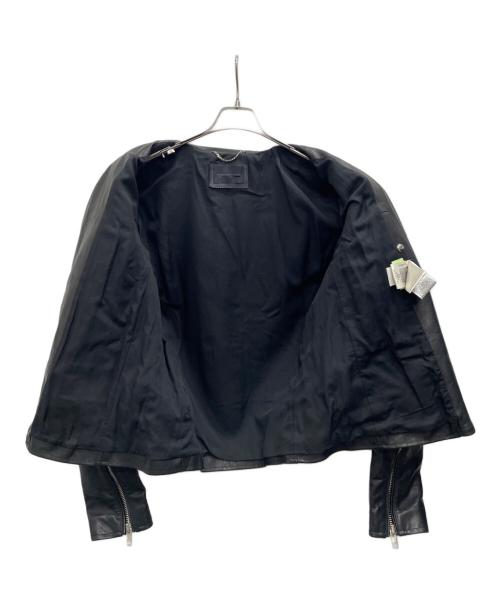 DIESEL Black Gold（ディーゼル ブラック ゴールド）DIESEL Black Gold (ディーゼル ブラック ゴールド) スパイクスタッズレザージャケット ブラック サイズ:50の古着・服飾アイテム