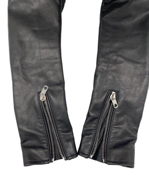 DIESEL Black Gold（ディーゼル ブラック ゴールド）DIESEL Black Gold (ディーゼル ブラック ゴールド) スパイクスタッズレザージャケット ブラック サイズ:50の古着・服飾アイテム