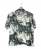 AVIREXアヴィレックス）の古着「アロハシャツ タイガー& パームツリー」｜アイボリー×グリーン
